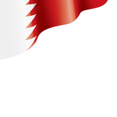 Bahrain flag, vector illustration on a white background