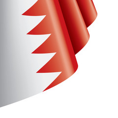 Bahrain flag, vector illustration on a white background