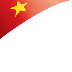 Vietnam flag, vector illustration on a white background