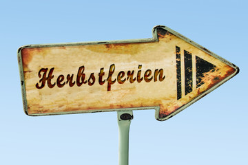 Schild 328 - Herbstferien