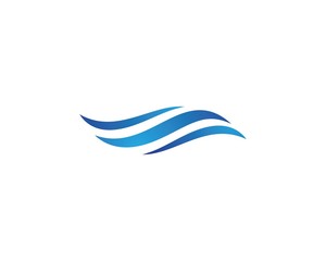 Water Wave symbol and icon Logo Template