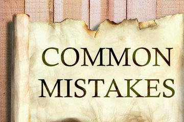 Common Mistakes, Motivational Words Quotes Concept