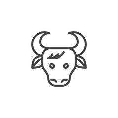 Taurus zodiac outline icon. linear style sign for mobile concept and web design. bull line vector icon. Symbol, logo illustration. Pixel perfect vector graphics