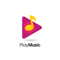play music icon design. music vector symbol design