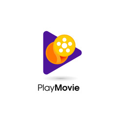 play movie icon design. movie vector symbol design