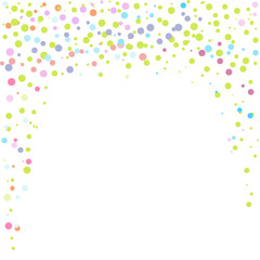 Colorful bright confetti isolated on white background. Holiday festive vector illustration