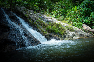 Amazing beautiful waterfalls at Sarika Waterfall Nakhon Nayok, Thailand
