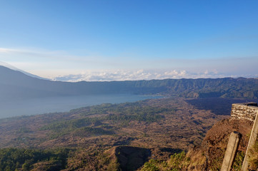 View of Danau Batur, a lake in a caldera in Bali