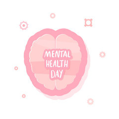 Mental Health Day. Vector illustration.
