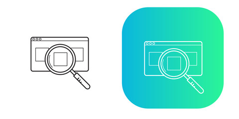Web Search Vector Icon with gradient style.