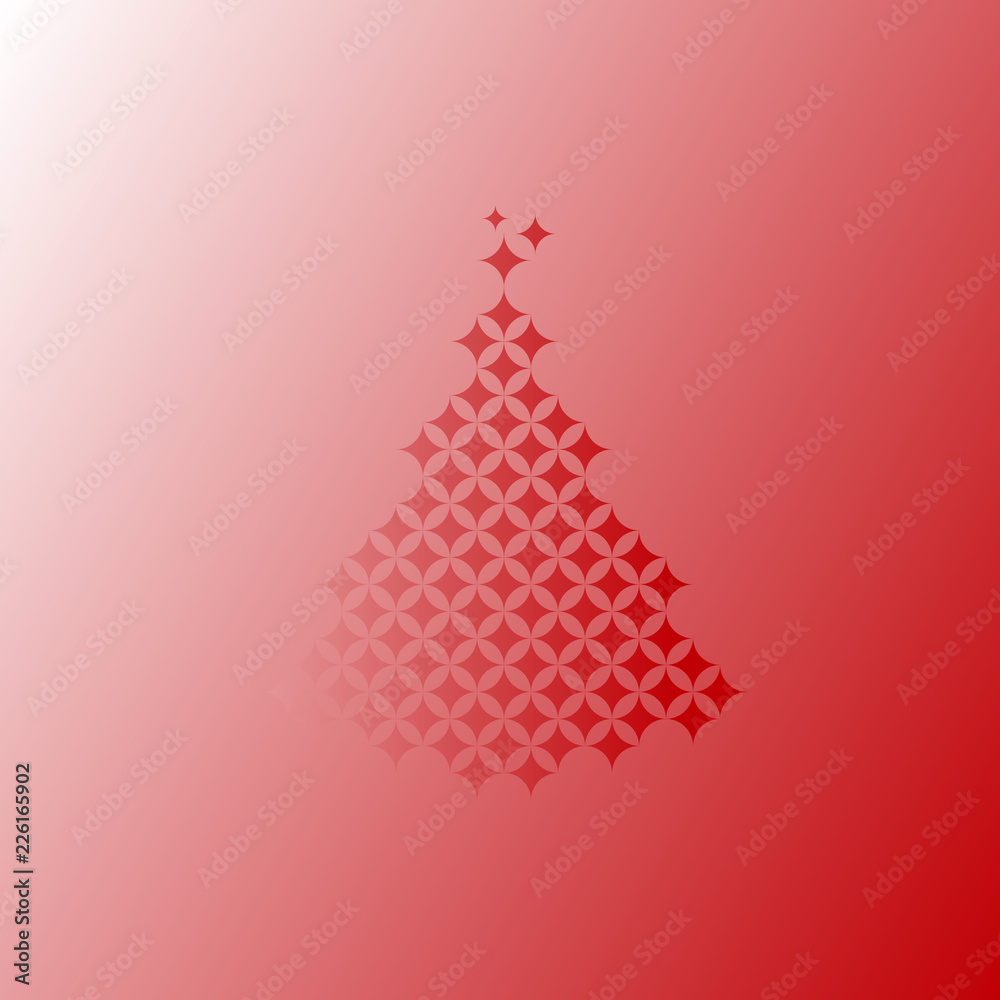 Poster christmas snowflake icon and sign design on red and green background