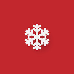 Christmas snowflake icon and sign design on red and green background
