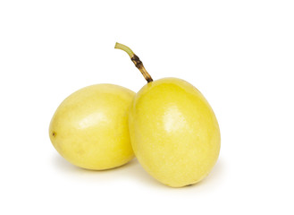 Fresh passion fruit isolated on white background.