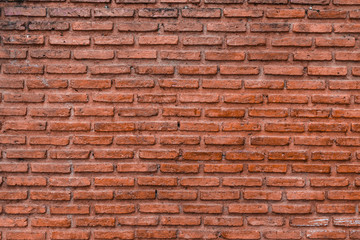Background of red brick wall pattern texture. Bricks wall on rustic backdrop style