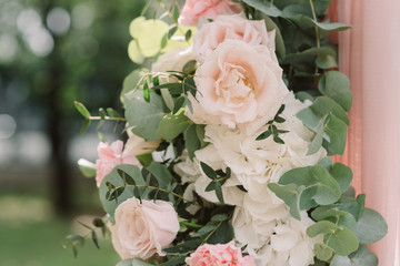 Flowers at a wedding