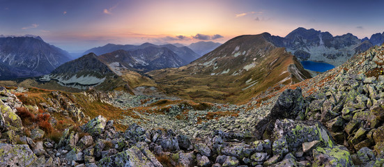 Mountain landcape panorama at summer with lake in Tatras, Poland © TTstudio