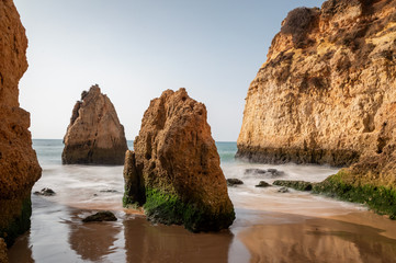 Rock formations at Praia dos Tres Irmaos