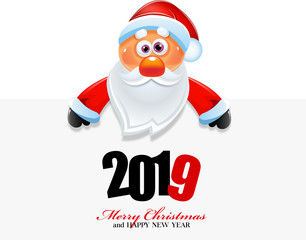 SantaClaus. Merry Christmas and Happy New Year. 2019