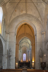 Fototapeta premium Saumur. Intérieur de l'église Notre-Dame de Nantilly. Maine et Loire. Pays de Loire