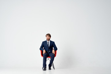 business man sitting on a chair