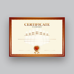 Certificate of Achievement for Bowling sports with space of your text.