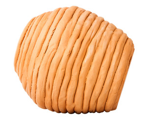 Unglazed coiled pottery pot made of red clay