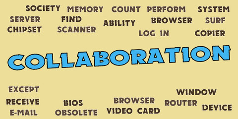 COLLABORATION Words and Tags cloud