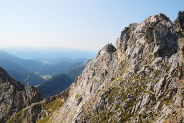 Fototapeta na wymiar The top of Karwendel, Mittenwald, Germany