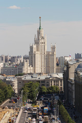 The Stalin's skyscraper at Kotelnicheskaya embankment in Moscow