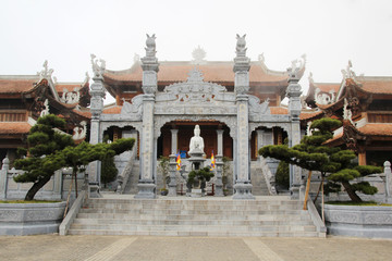 Fototapeta premium A pagoda at Fansipan cable car station, Vietnam