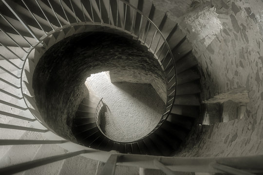 Wendeltreppe in Burg Hengebach, Heimbach