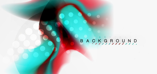 Color flowing wave, trendy liquid design template