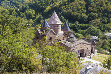 Fototapeta na wymiar Goshavank-Armenian medieval monastery complex XII-XIII centuries in the village of gosh in Armenia.