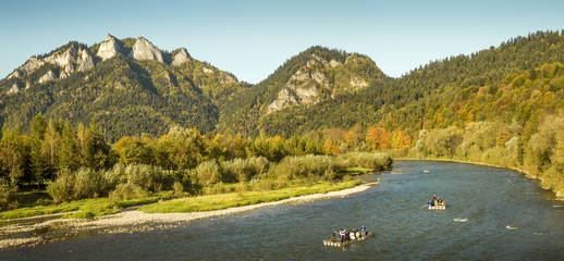Spływ Dunajcem z widokiem na Trzy Korony, Pieniński Park Narodowy