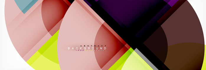 Vector fantastic circle modern geometric background template