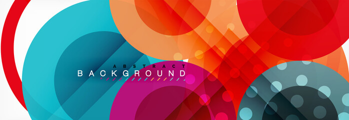Overlapping circles design background