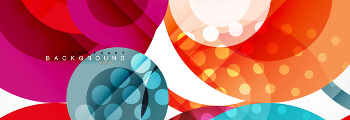 Overlapping circles design background