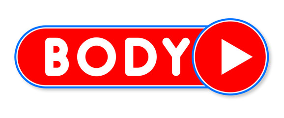 Body - white text written on a red banner on white background