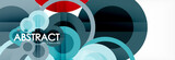 Abstract colorful geometric composition - multicolored circle background