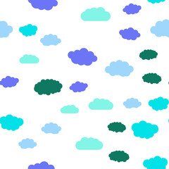 Clouds and sky Seamless vector EPS 10  Abstract geometric pattern. Multicolor Figures. Texture for print and Banner. Flat style