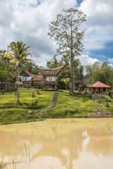 Sulawesi, Kete Kesu;  Das traditionelle Toraja Dorf   " Kete Kesu "   in Toraja Utara.