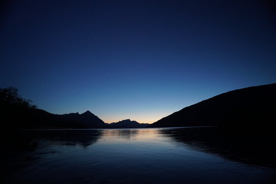 Sonnen untergang Thunersee 120818