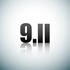 9.11 date vector illustration