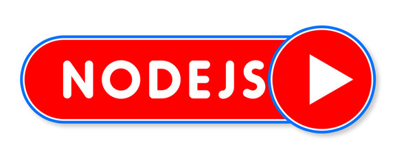 Nodejs - white text written on a red banner on white background