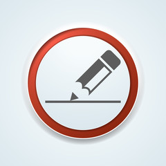 Pen Sign button illustration