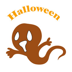 3D illustration Halloween, ghost