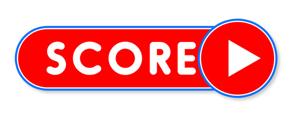 Score - white text written on a red banner on white background