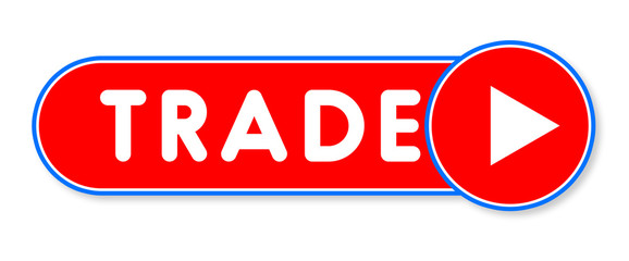 Trade - white text written on a red banner on white background