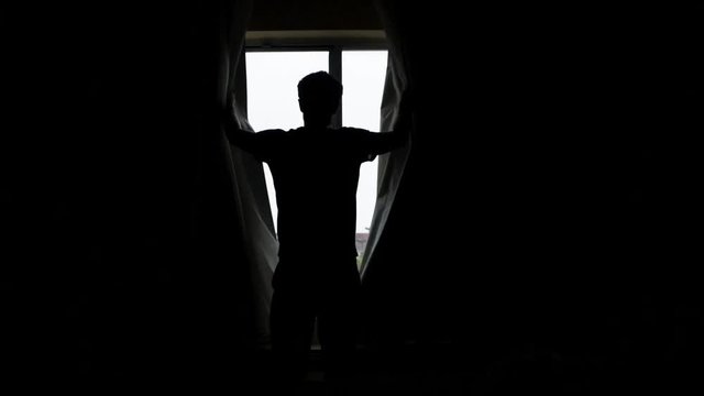 Slow Motion Opening Curtains