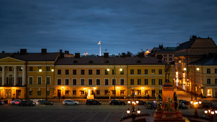 Fototapeta na wymiar Helsinki cityscape at night